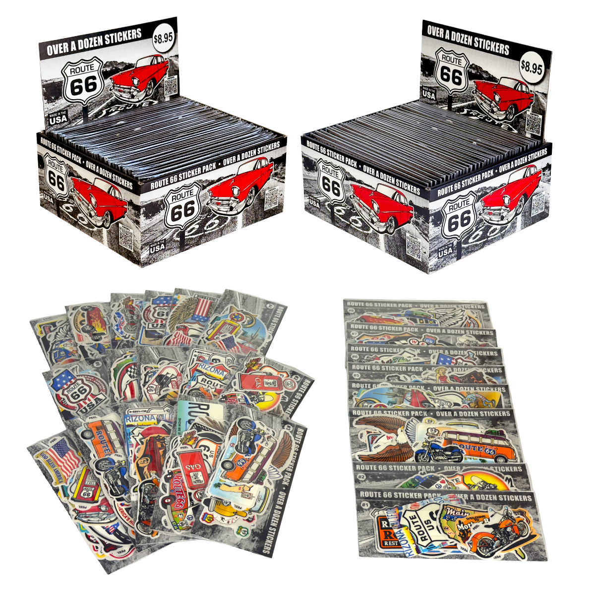 Route 66 Sticker Display