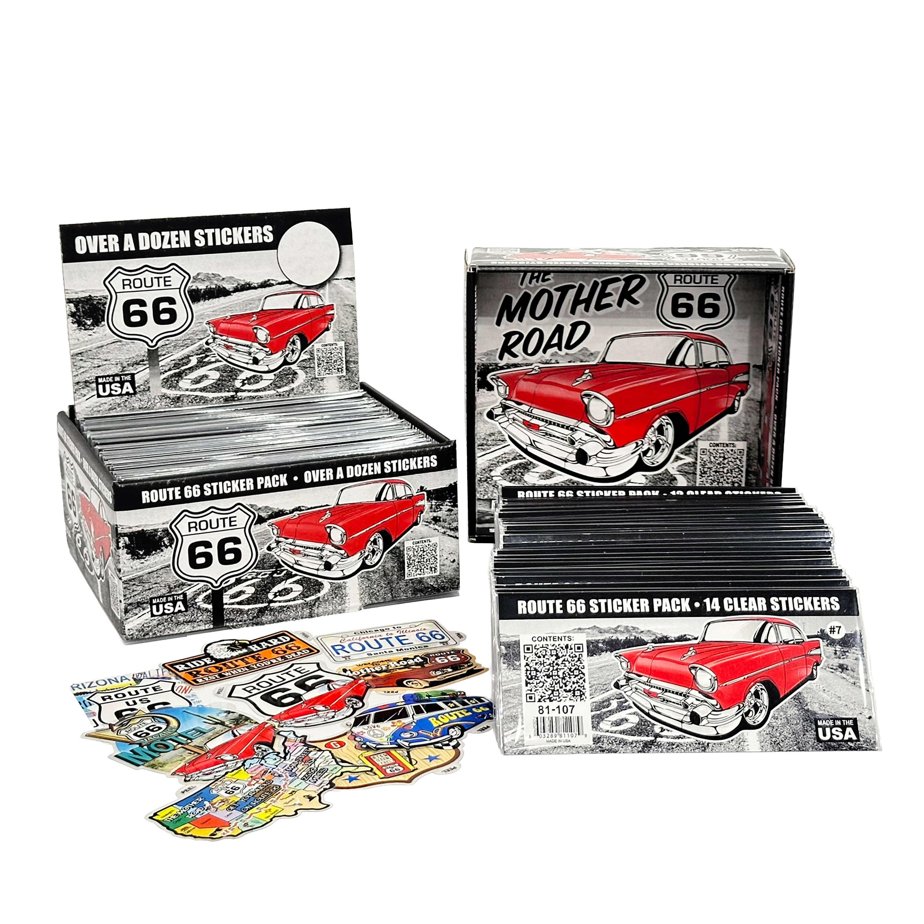 Route 66 Sticker Display