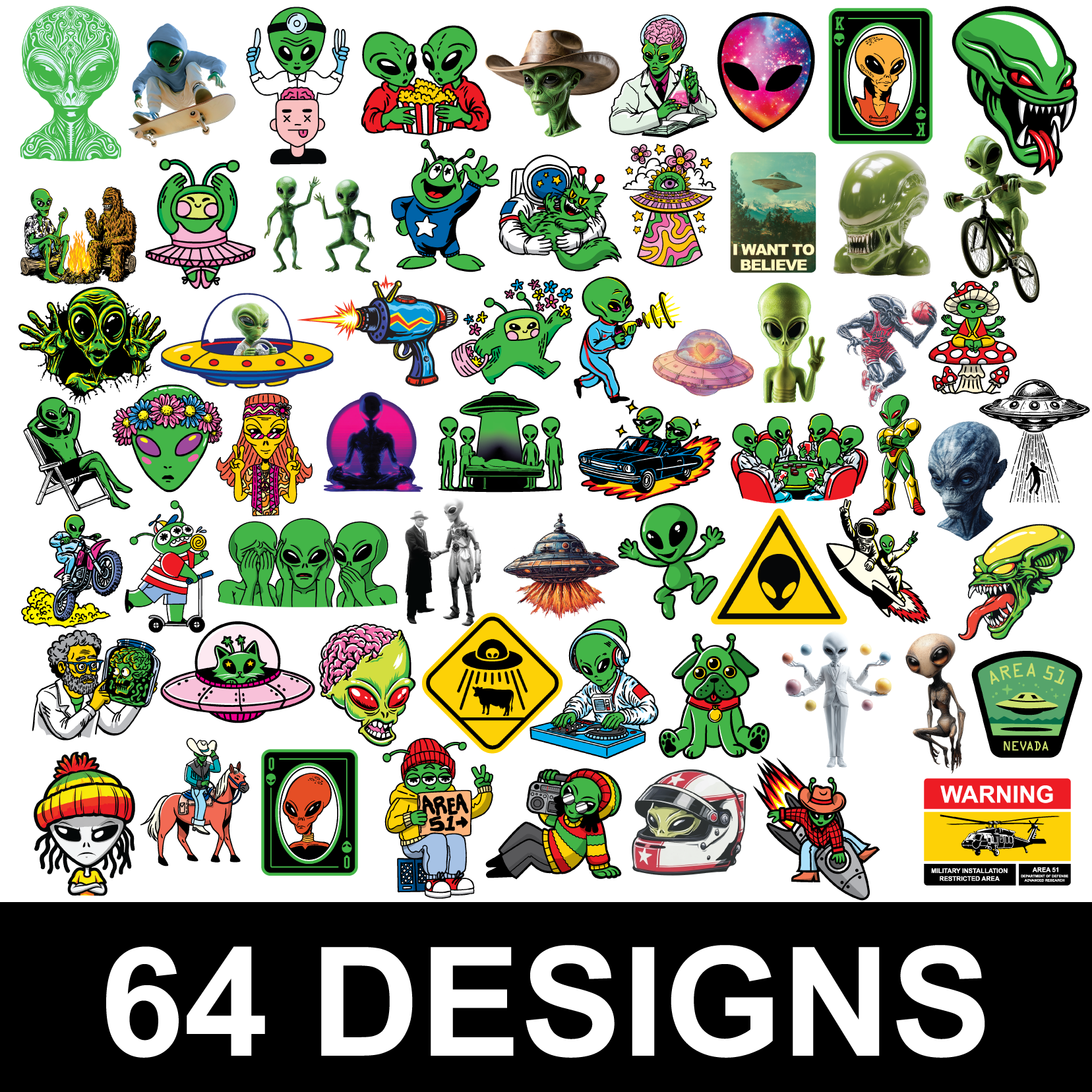 Alien Sticker Display