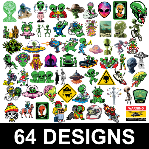 Alien Sticker Display