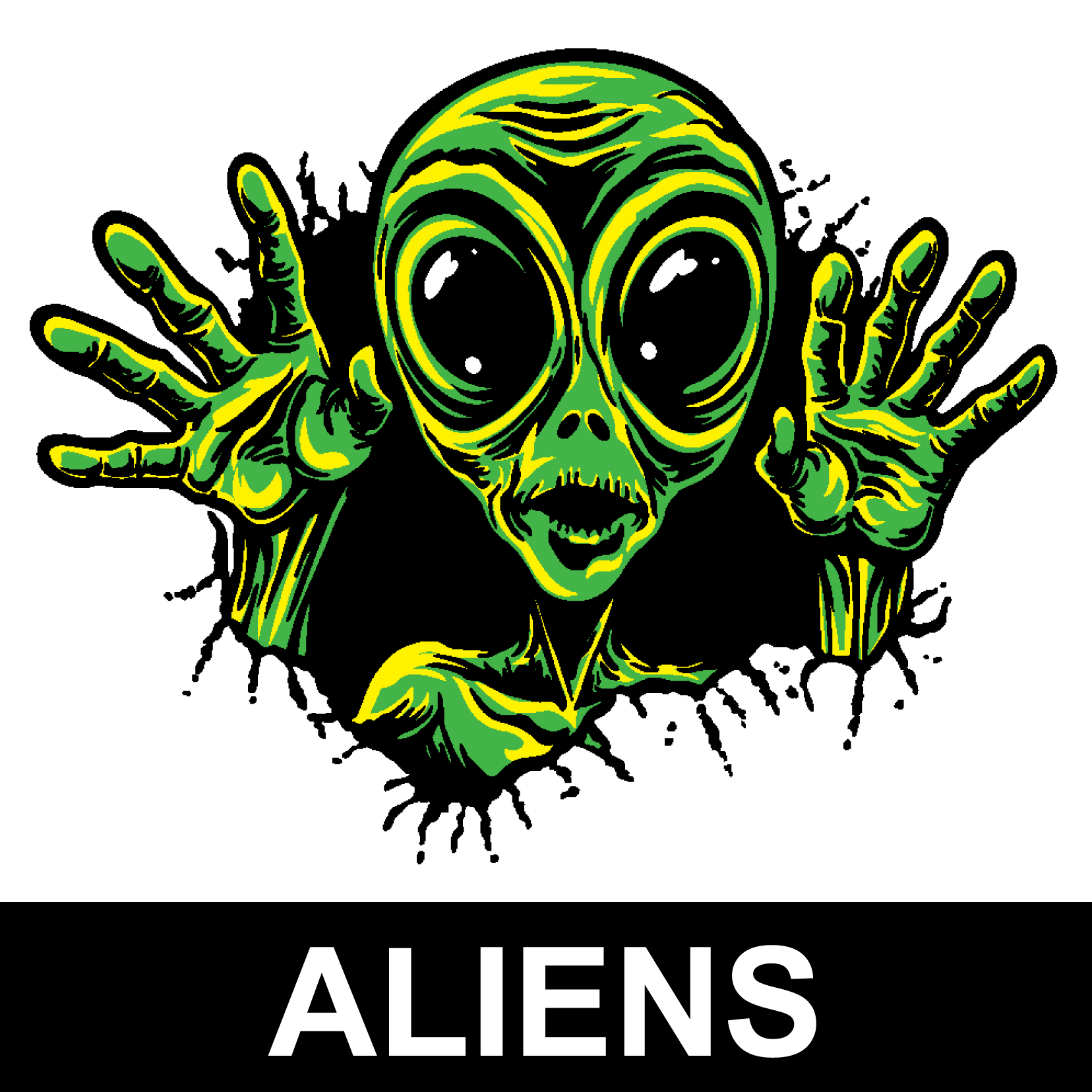 Alien Sticker Display