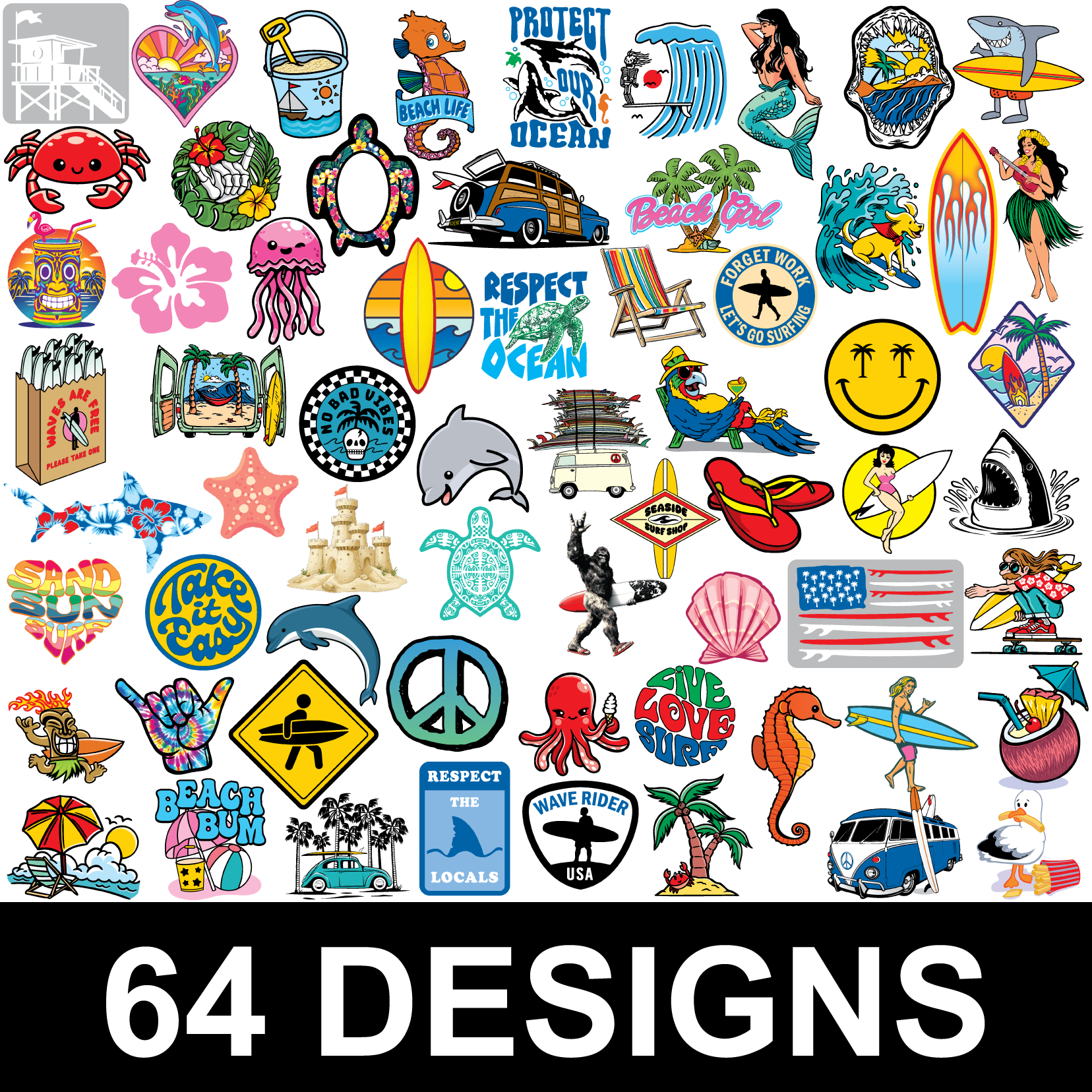 Beach Sticker Display