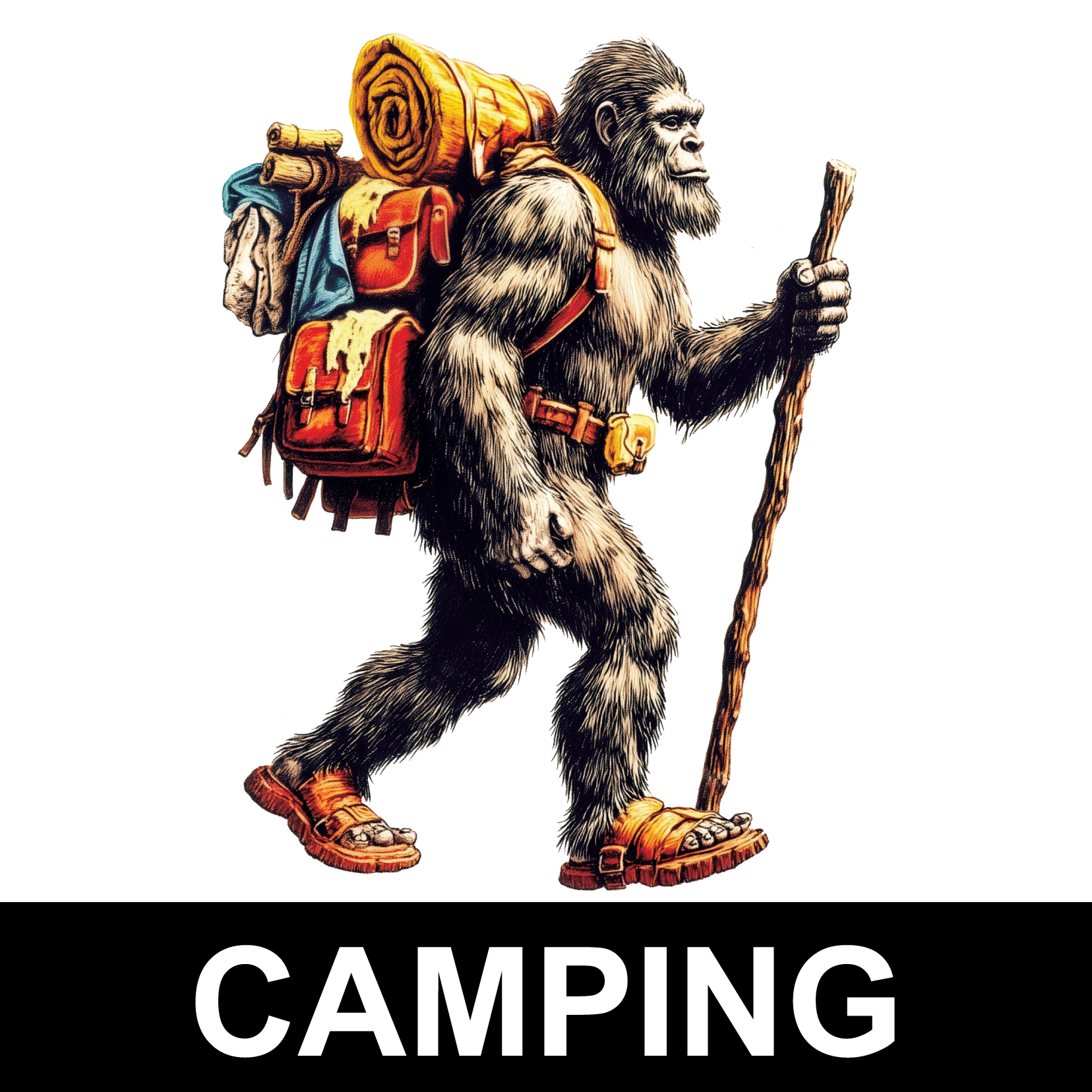 Camping Sticker Display