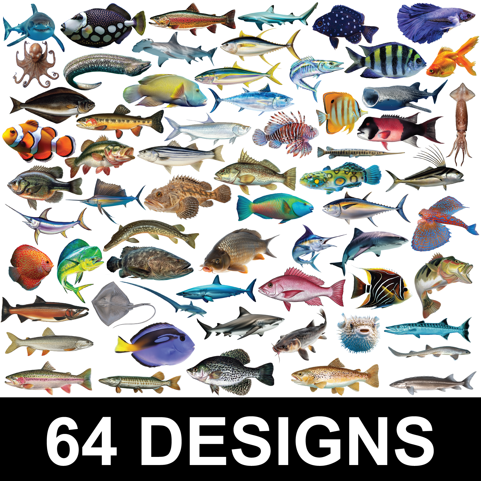Fish Sticker Display