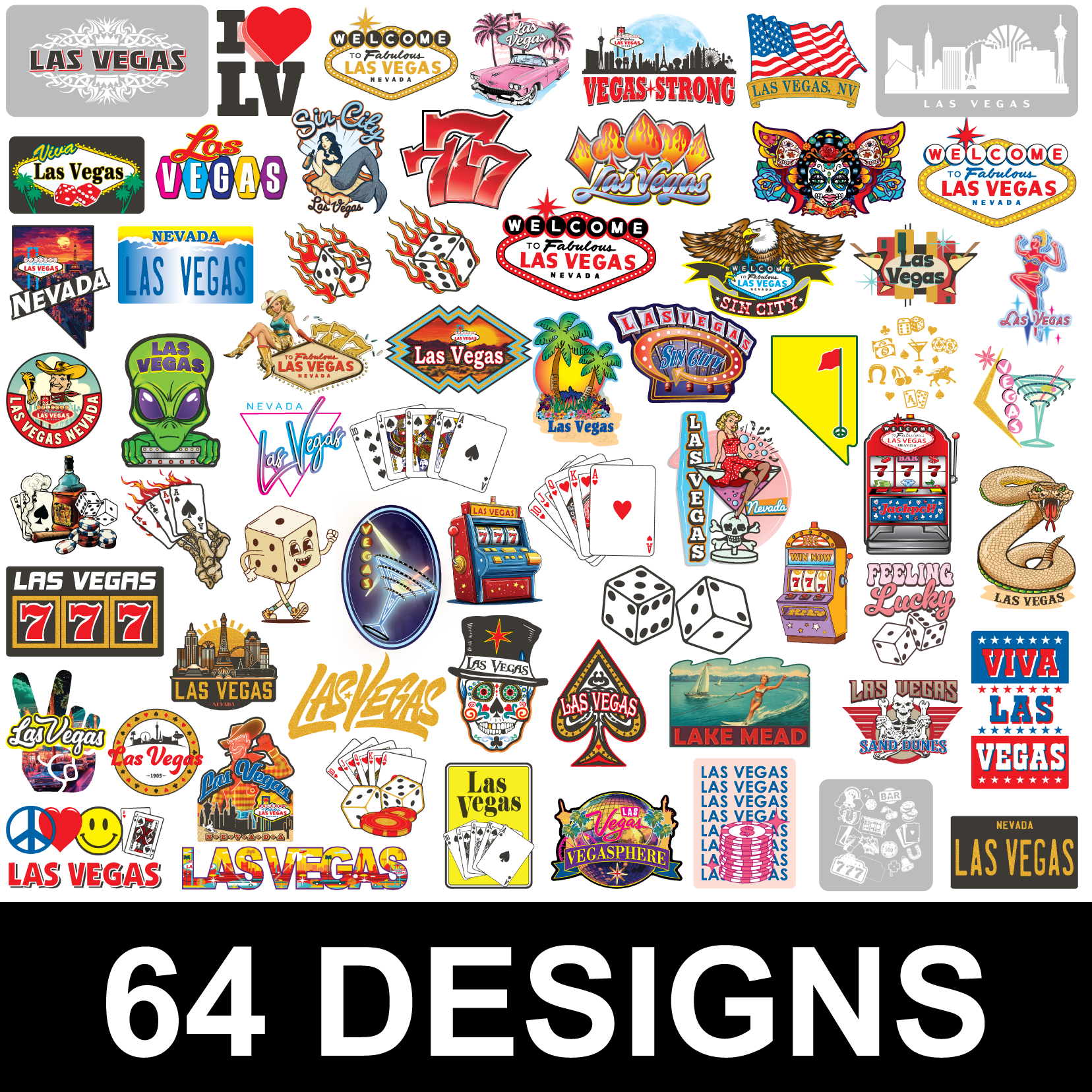 Las Vegas Sticker Display