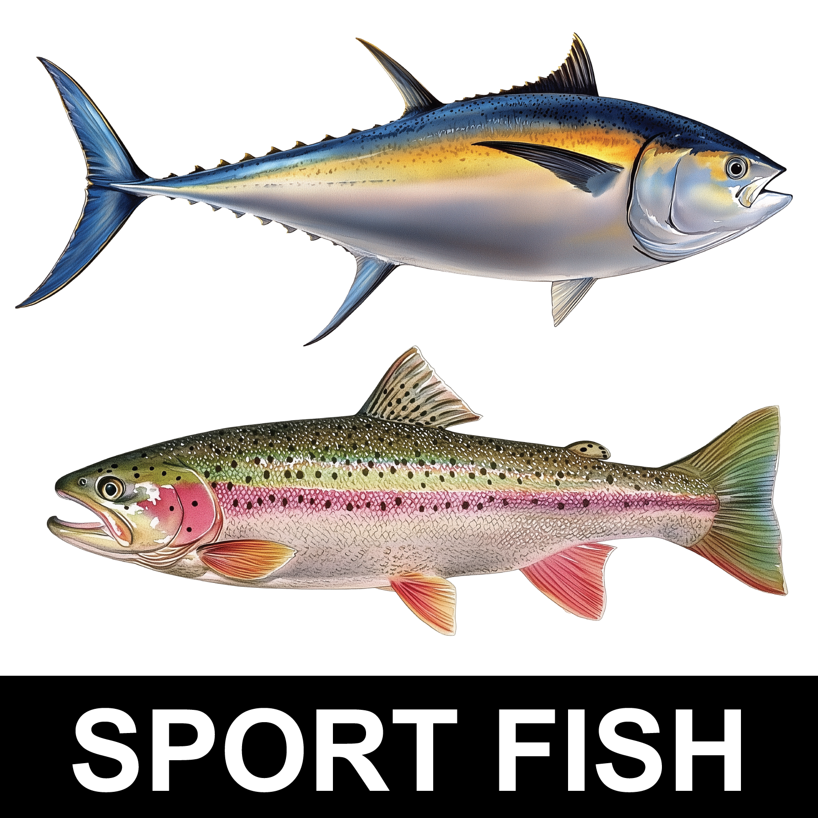 Sport Fish Sticker Display