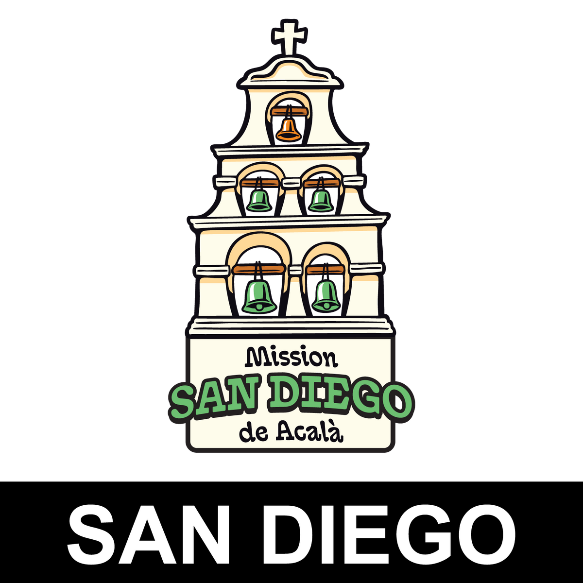 San Diego wholesale souvenir sticker display - USA Stickers