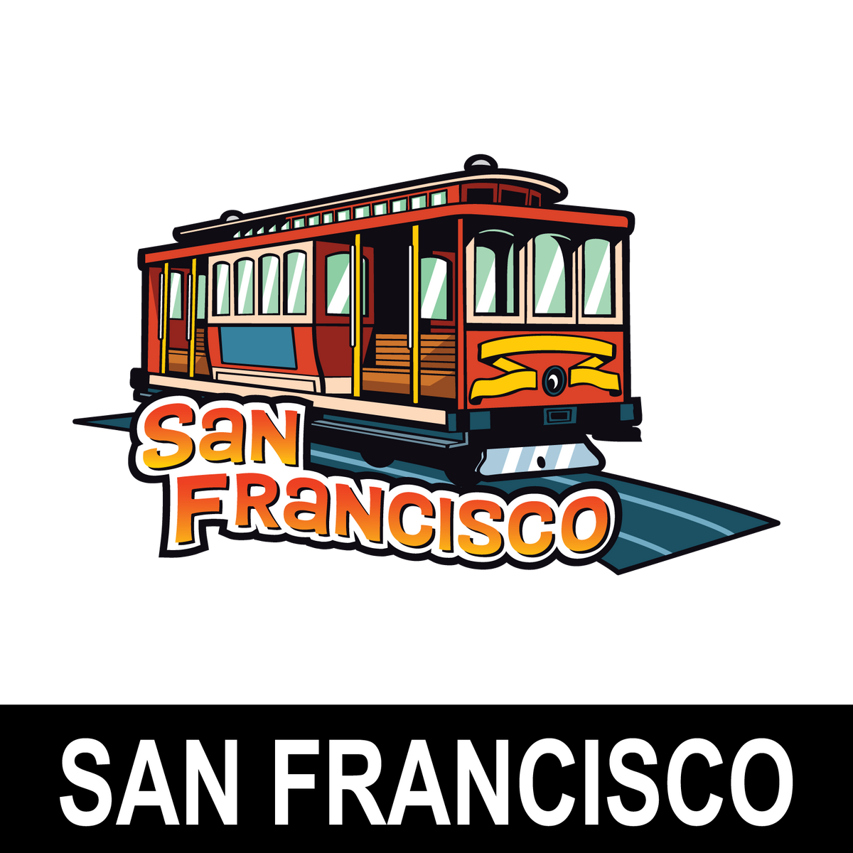 San Francisco wholesale souvenir sticker display - USA Stickers