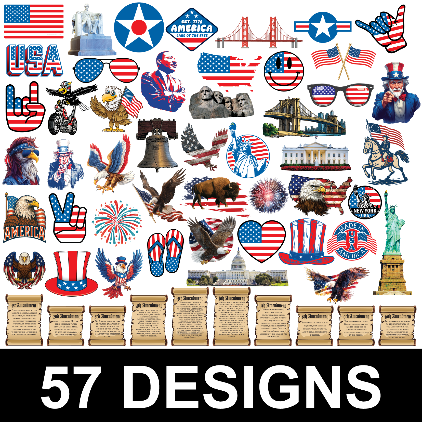 Americana Sticker Display