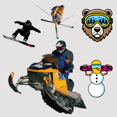 Winter Sports Sticker Display product image